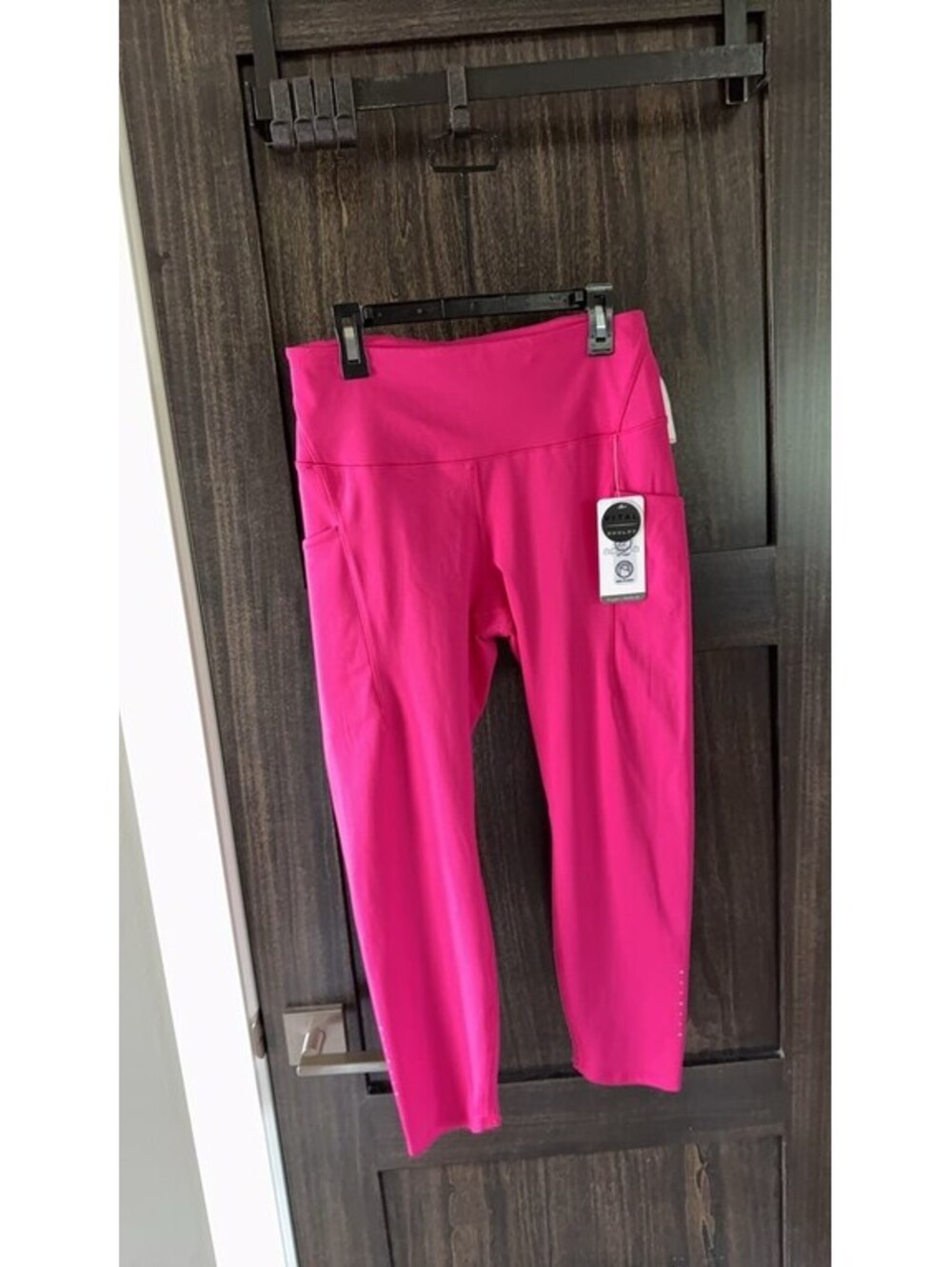 Apana Yoga Lifestyle Pink Leggings with Side Pocket